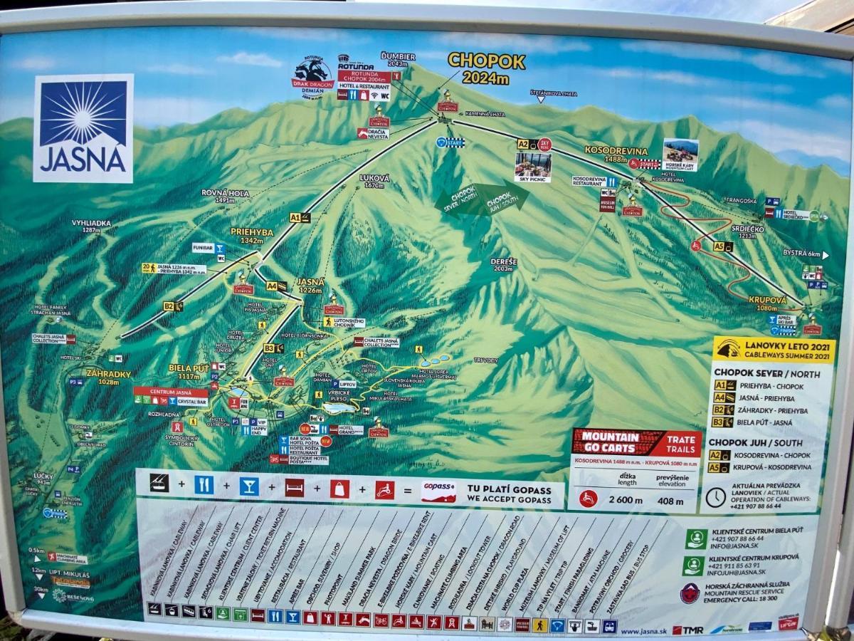 Apartment Anna Chopok, 1 110 M, Highest In Central Europe, On A Hiking Trail To Dumbier Demänovská Dolina Esterno foto